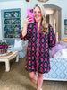 Floral Escape Mini Dress-Dark Navy