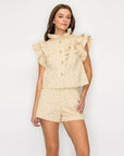 Little Wild Flower Ruffle Vest