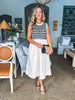 Stay Sweet Midi Dress-Ecru