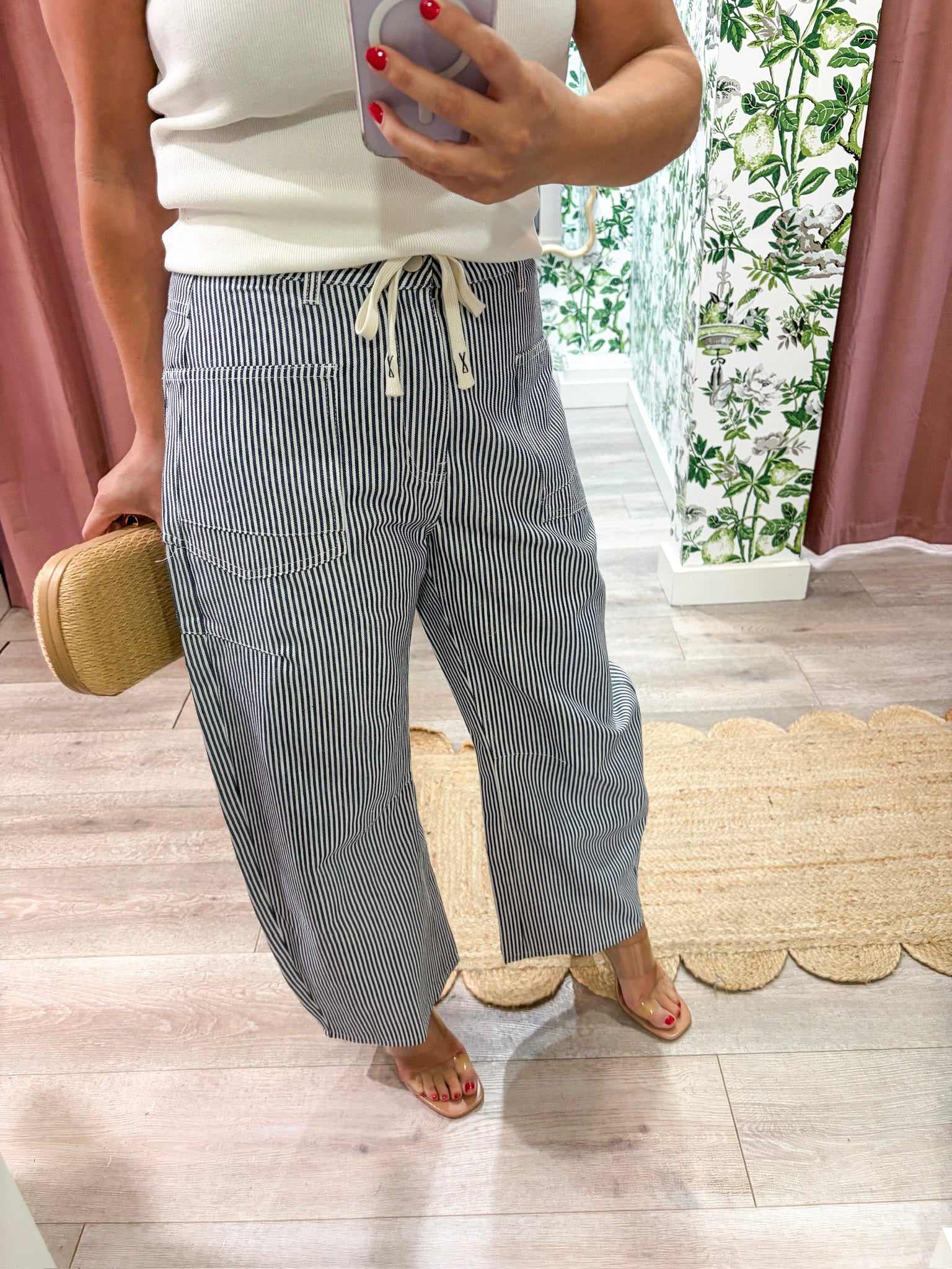 Maritime Stripe Barrel Pants