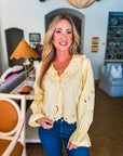 Eastcoast Living Embroidered Top-Butter Yellow