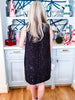 Sequin and Shine Mini Dress-Black
