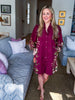 Crimson Petal Mini Dress