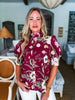 Vineyard Plans Floral Top-Merlot