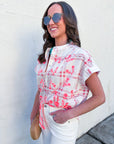 Sunset Picnic Button Down Top-Red