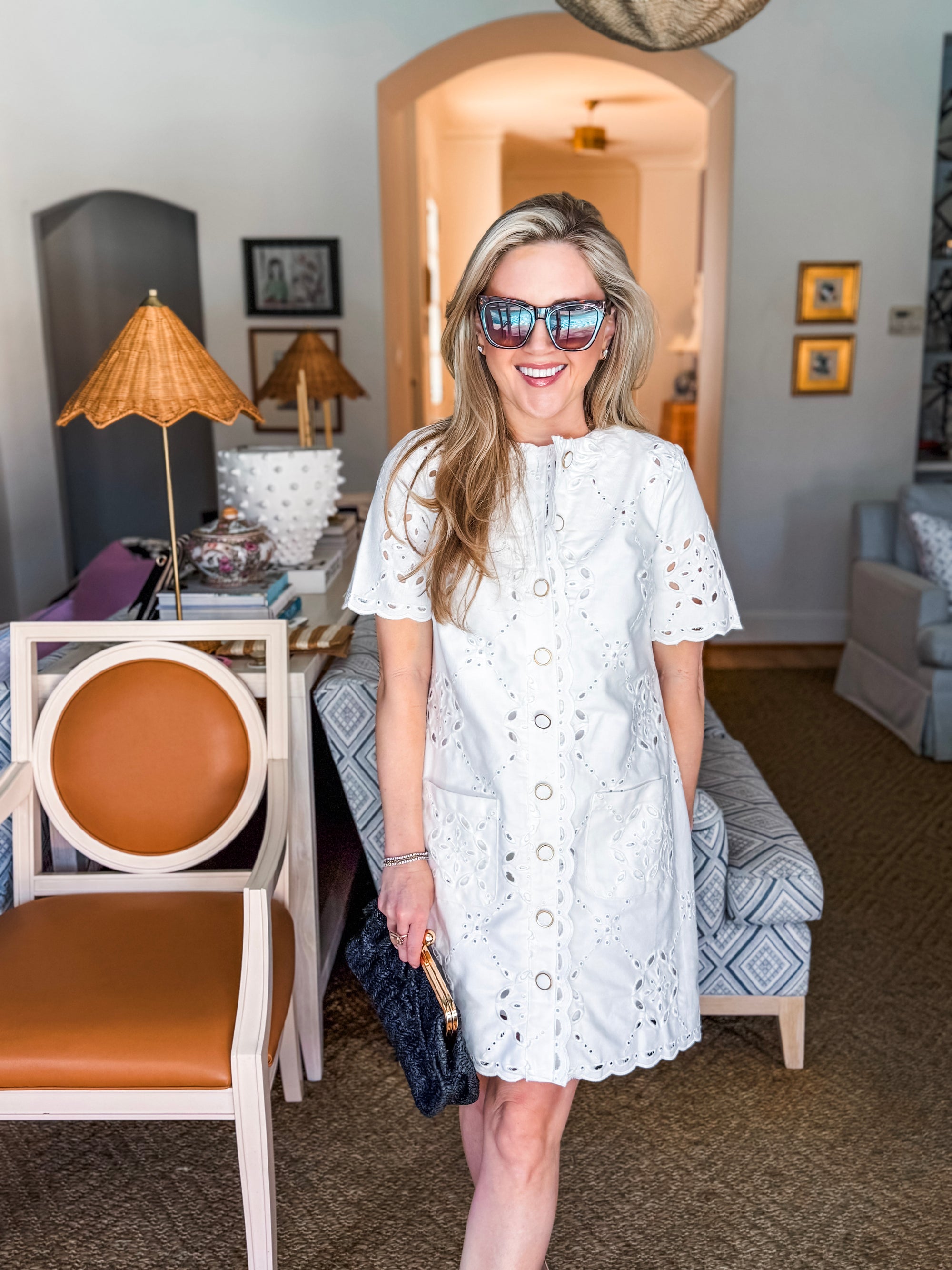 Darling Daisy Eyelet Mini Dress