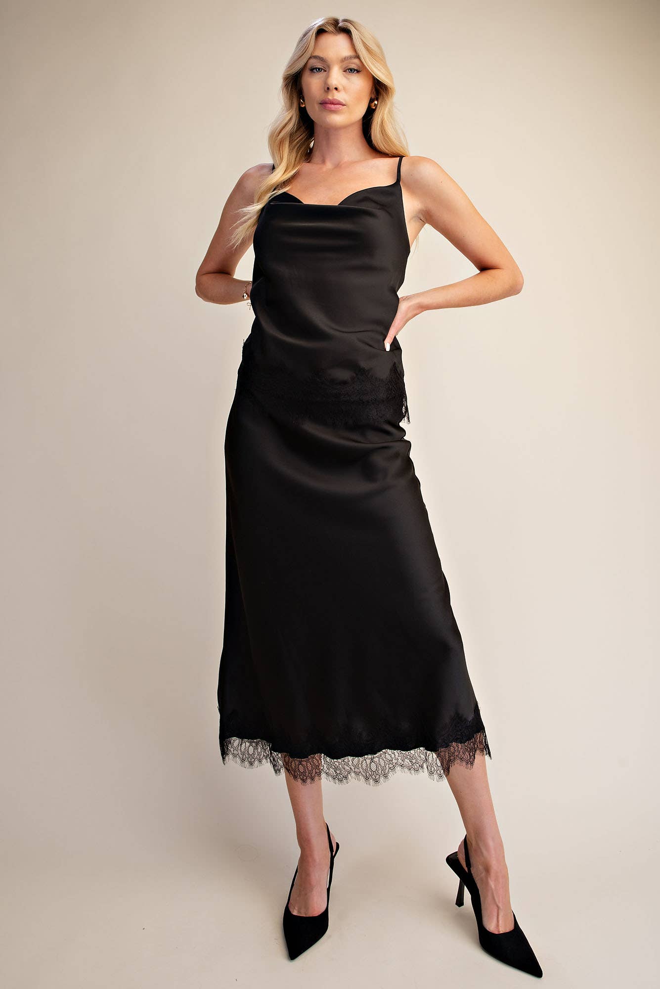 Lace Allure Top-Black