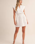 Ivory Breeze Mini Dress-Off White
