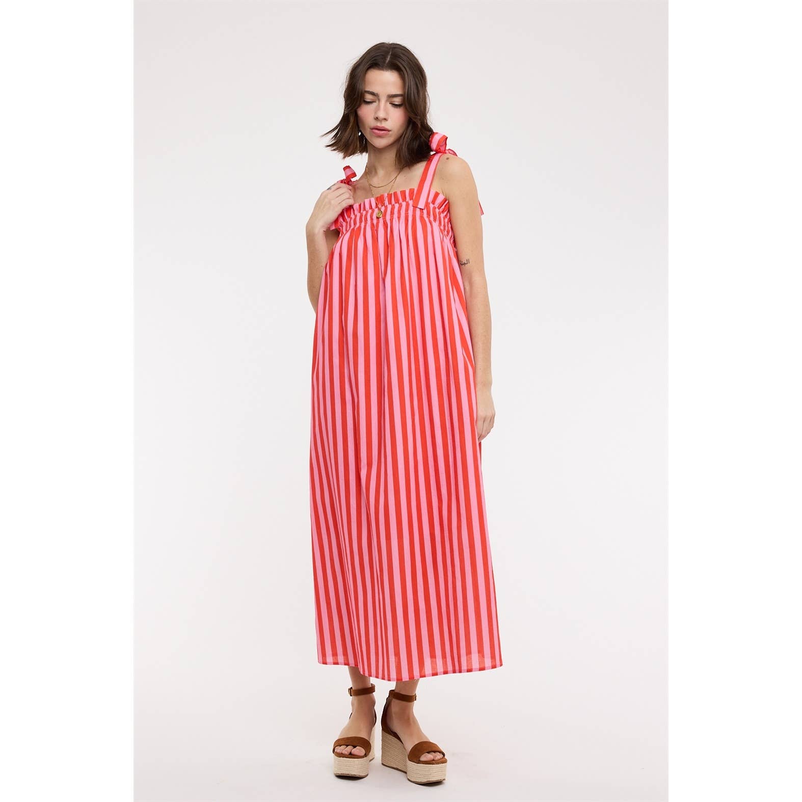 Poolside Stripe Midi Dress