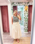 Sailor Chic Knit Midi Dress