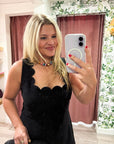 Venice Scallop Mini Dress