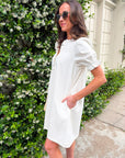 She’s Gone Country Denim Dress-Cream