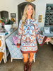 Western Sky Border Mini Dress