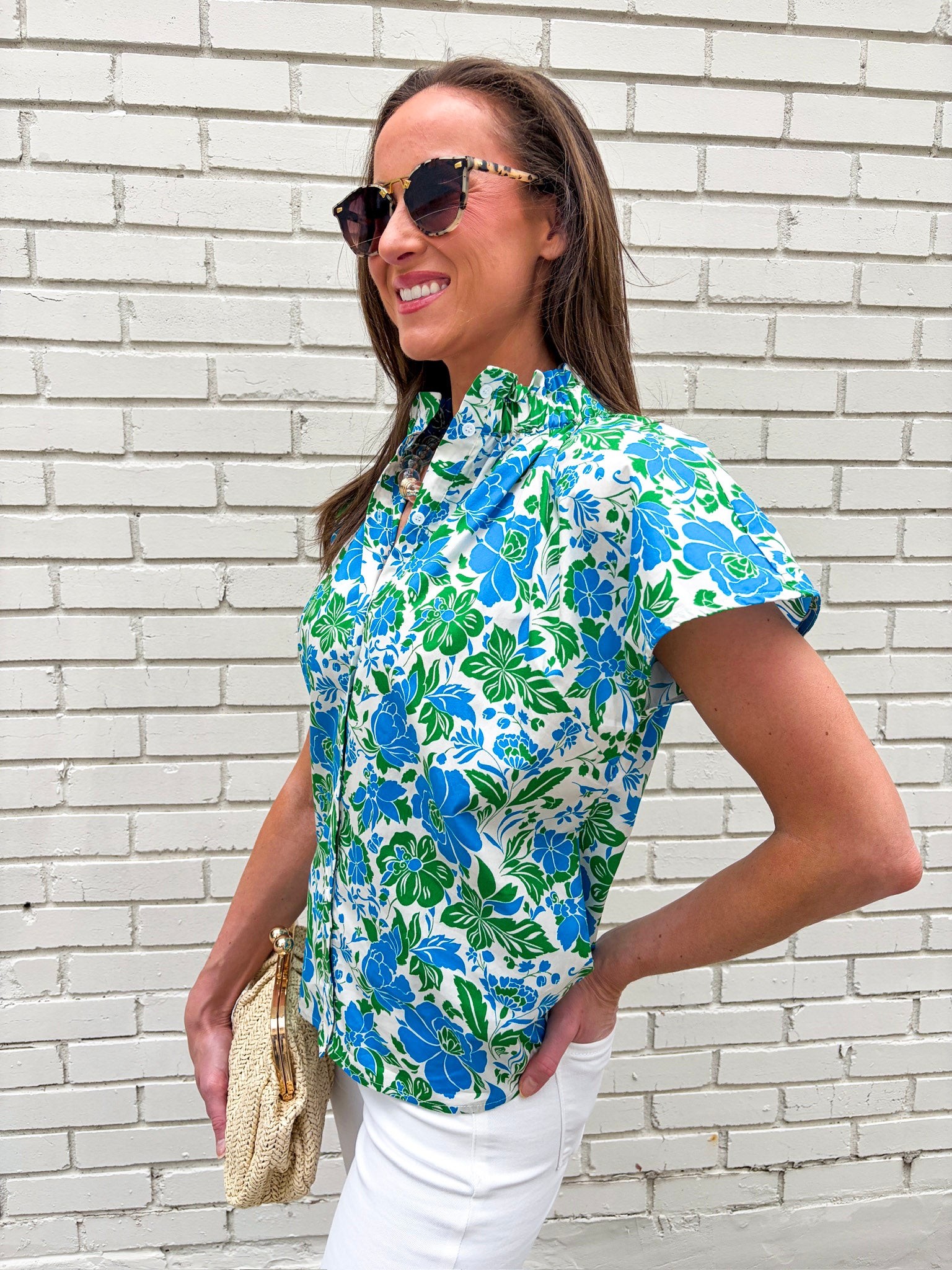 Panama Views Floral Top