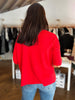 Nicest Knit Sweater Top- Red