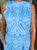 Wrapped in Romance Eyelet Skirt Set-Blue