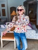 Rustic Romance Floral Top- Cream