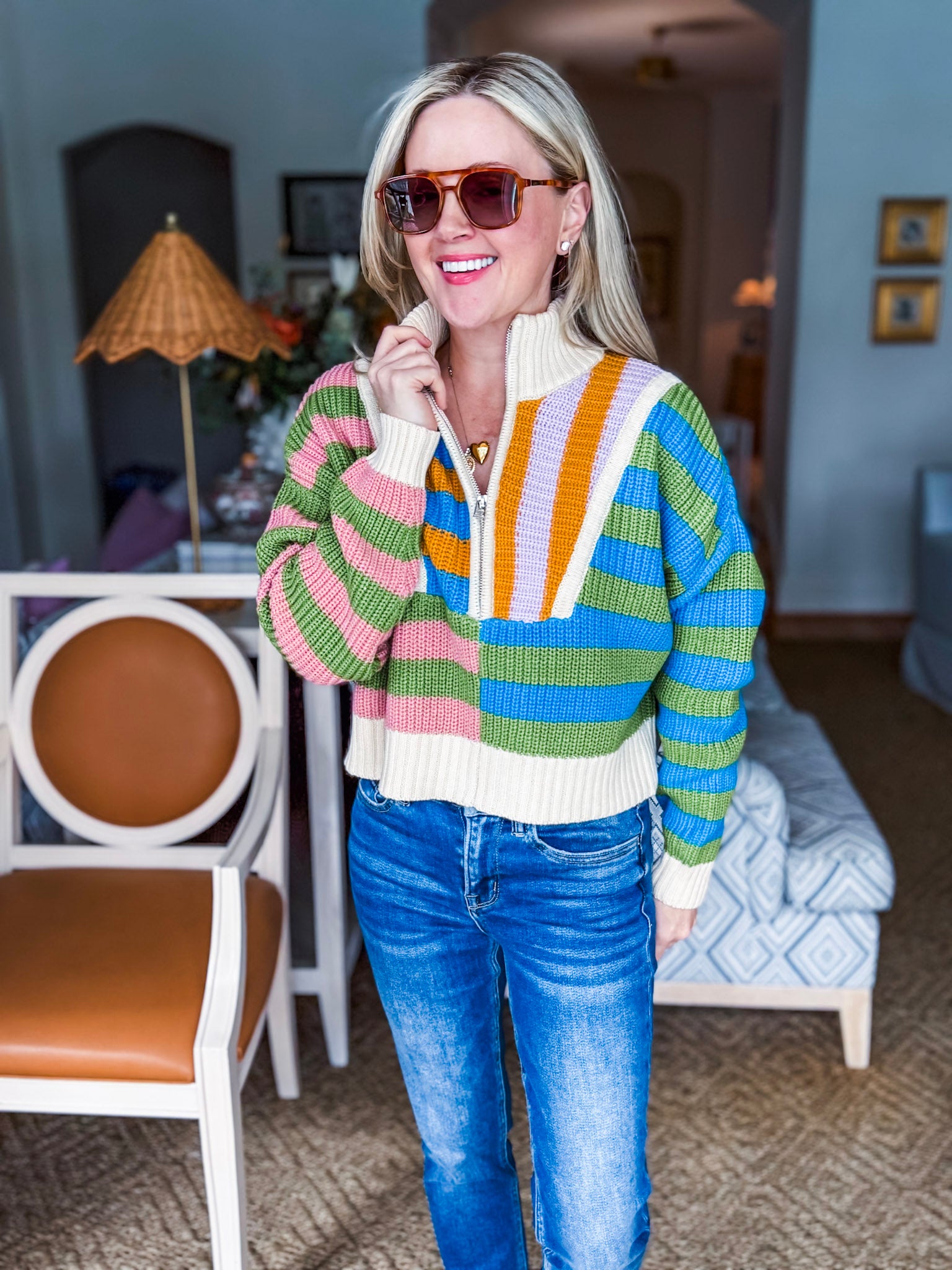 Rugby Polo Sweater-Morning Glory