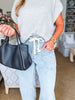 Easy Go Barrel Pants-Light Jacquard
