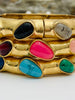 Stone Bangle- Gold/Pink