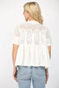 Soft Vibes Applique Top-White