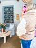 Snow Angel Faux Fur Vest-French Stone