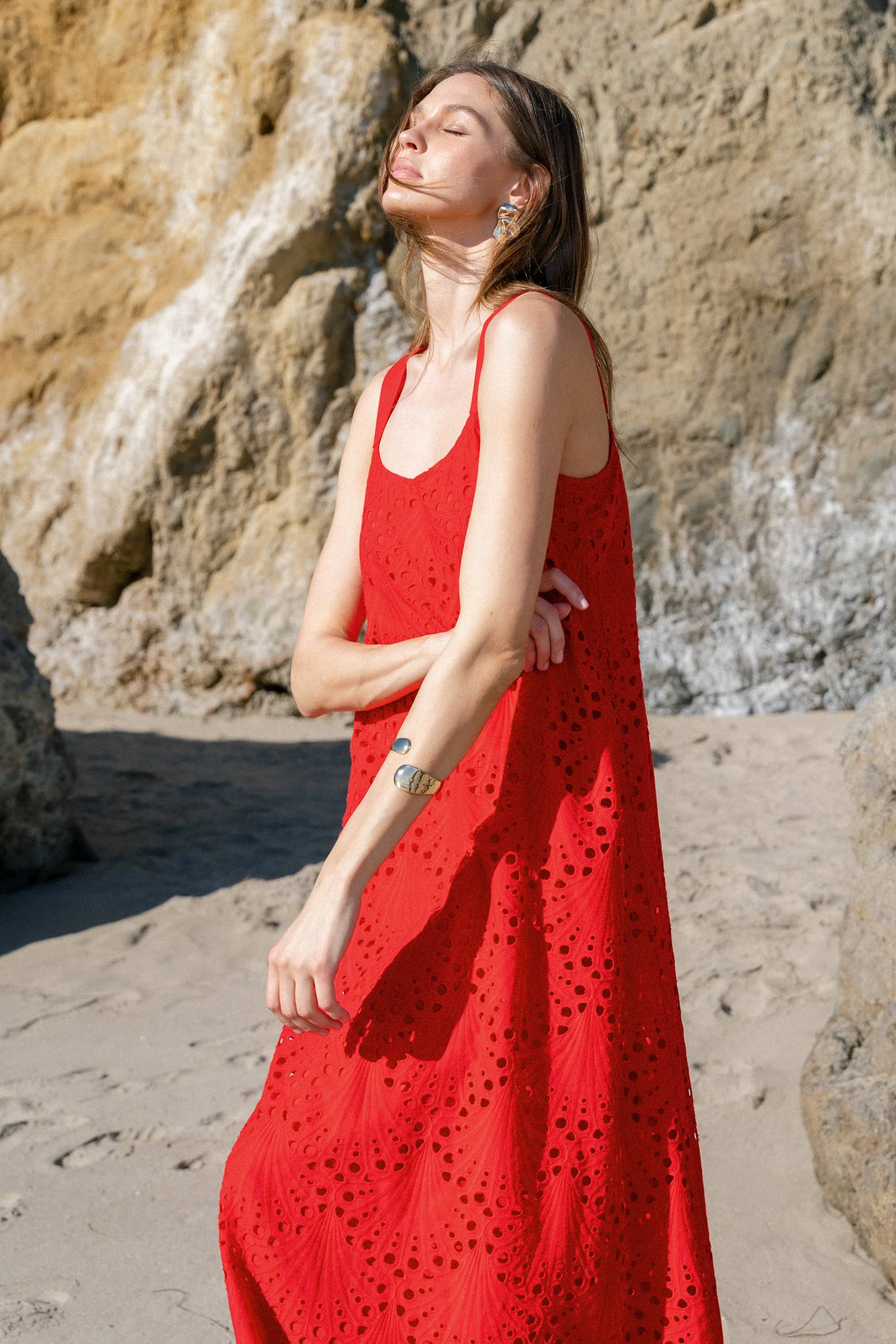 Lady in Red Maxi Dress