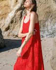 Lady in Red Maxi Dress