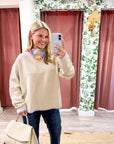 Falling Leaves Sweater-Beige