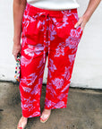 Blush Blossom Wide Leg Pants