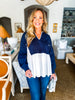 Preppy Posh Top- Navy