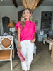 Moon Light Lace Top- Hot Pink