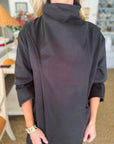 Ready and Chic Shawl Collar Coat-Black