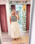 Sailor Chic Knit Midi Dress