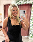 Venice Scallop Mini Dress