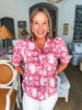 Bluebell Charm Floral Top-Marsala