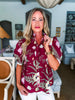 Vineyard Plans Floral Top-Merlot