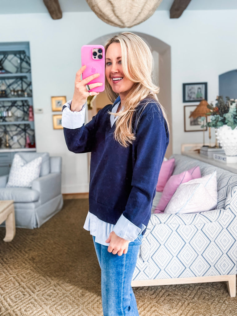 Layered Looks Mixed Media Sweater