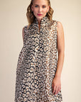 Huntress Jacquard Mini Dress-Taupe