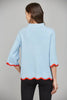 Go With the Flow Knit Top-Blue/Orange