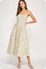 Sweet Nothings Floral Midi Dress-Butter Yellow