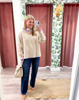 Falling Leaves Sweater-Beige