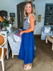 Stay Sweet Midi Dress-Navy