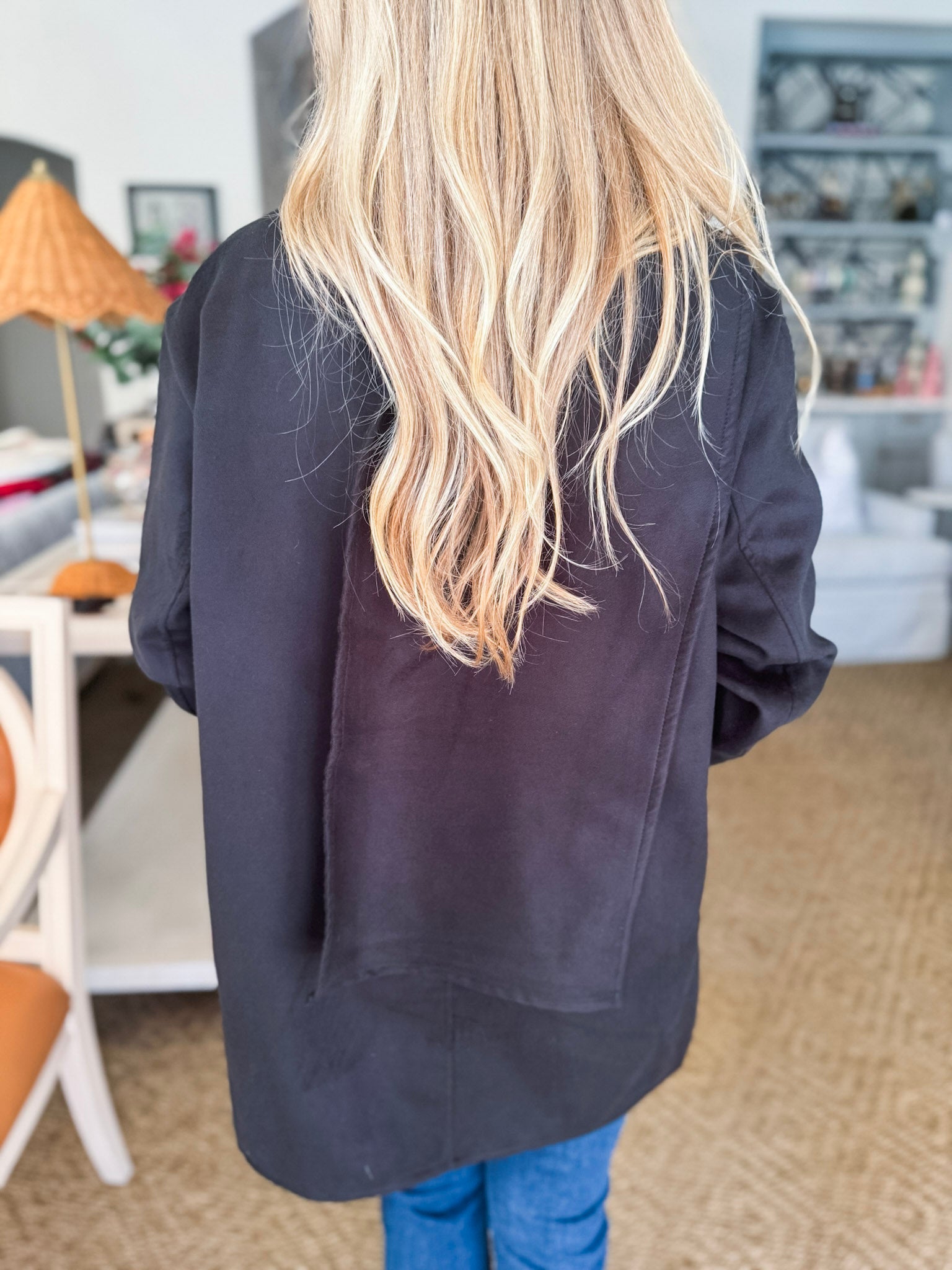 Ready and Chic Shawl Collar Coat-Black