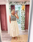 Sailor Chic Knit Midi Dress