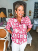 Bluebell Charm Floral Top-Marsala