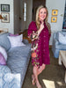 Crimson Petal Mini Dress