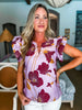 Renaissance Love Jacquard Top-Pink/Burgundy