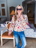 Rustic Romance Floral Top- Cream