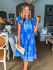 With the Wind Midi Dress-Blue